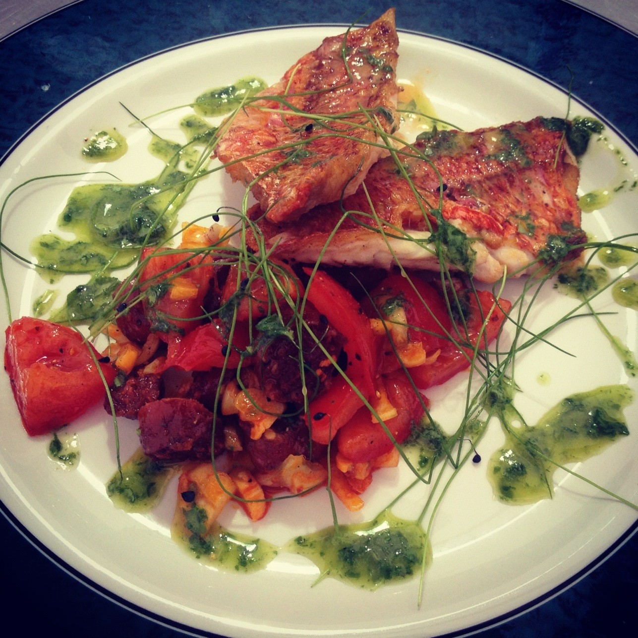 Red Mullet and Yorkshire Chorizo